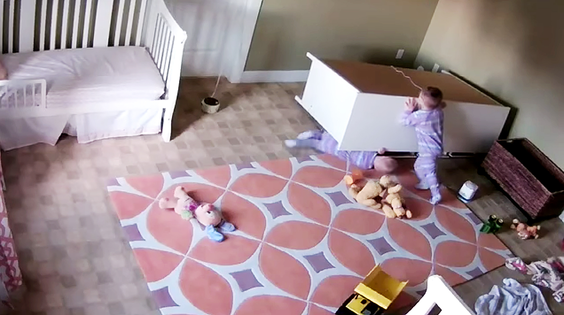 Twin boy saves brother from fallen dresser