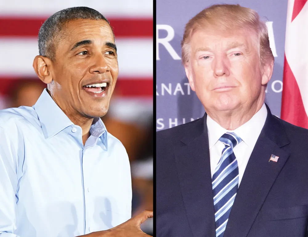 President Obama and Donald Trump