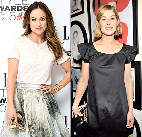 Olivia Wilde and Rosamund Pike - Anya Hindmarch Crisp Packet Bag
