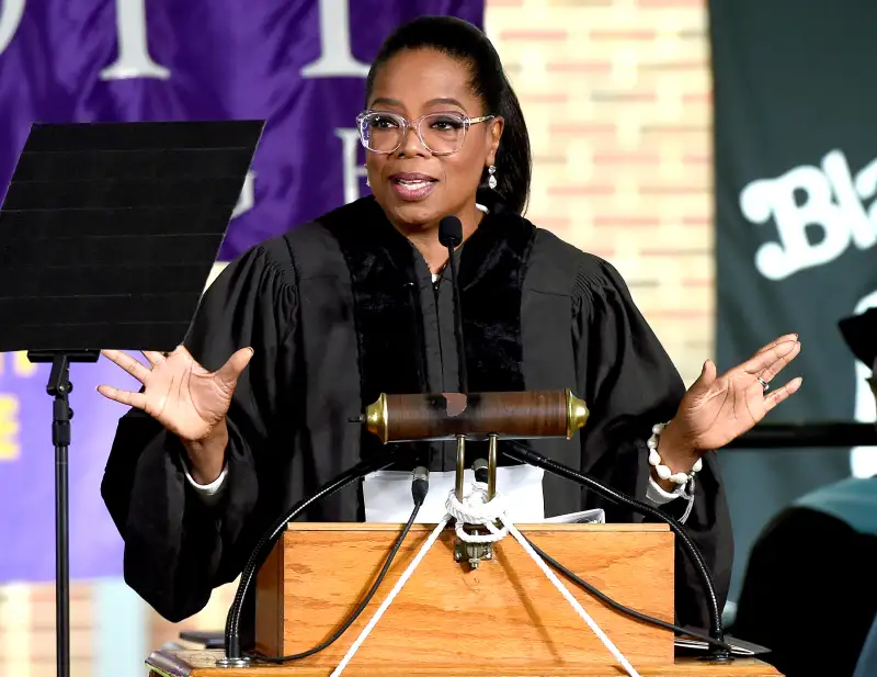 Oprah Winfrey give the Commencement Address at Agnes Scott College on May 13, 2017 in Decatur, Georgia.