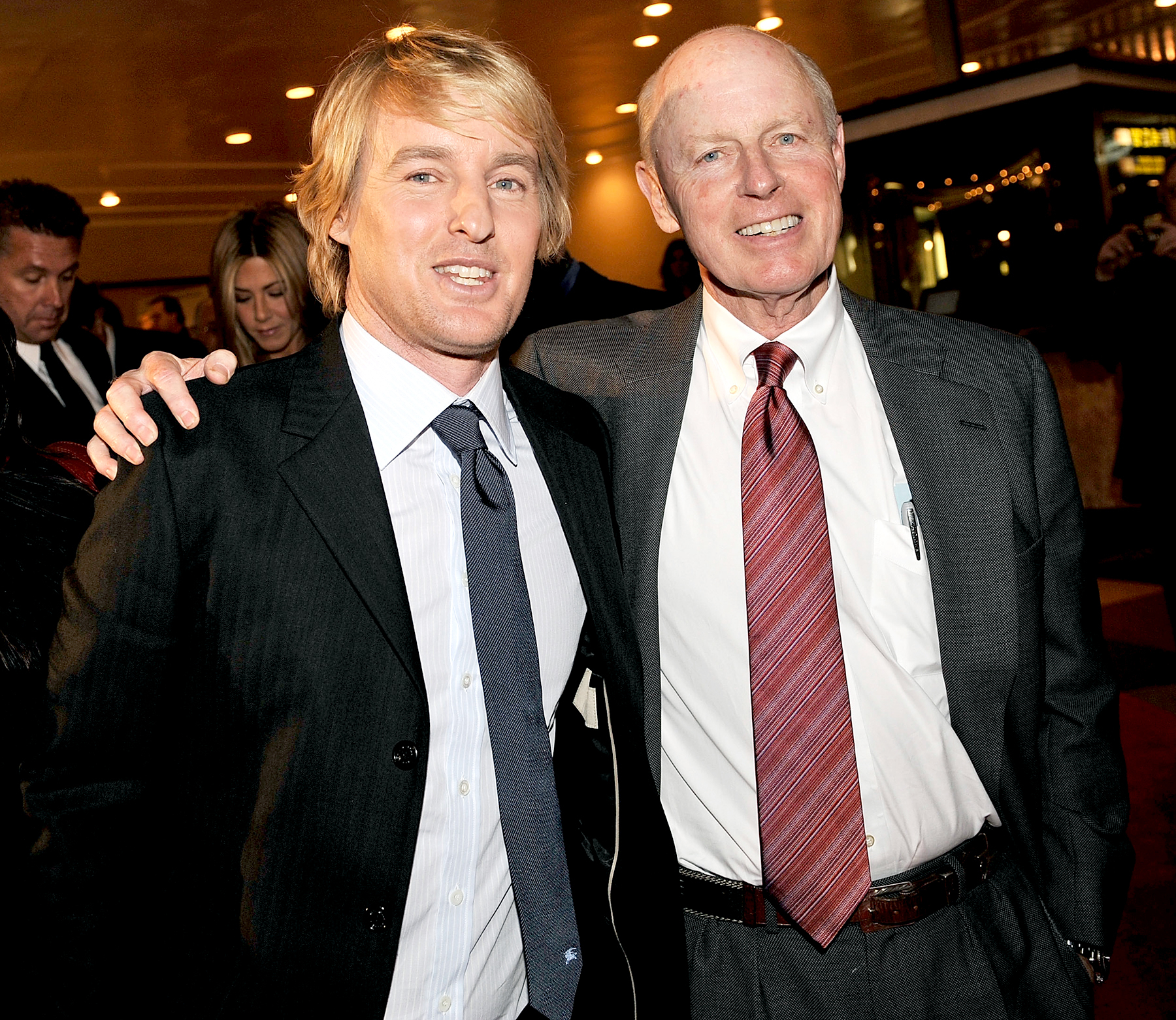 Owen Wilson and his father Robert arrive at the premiere of 20th Century Fox's "Marley & Me" held at the Mann Village Theater on December 11, 2008 in Westwood, California.