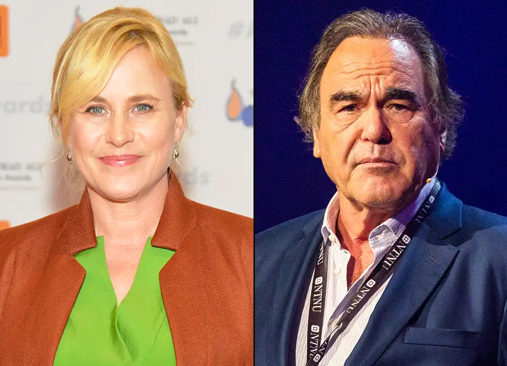 Patricia Arquette and Oliver Stone