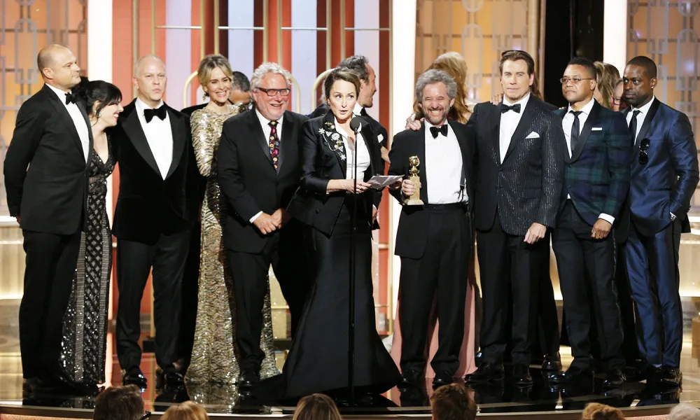 Nina Jacobson accepts the award for Best Television Limited Series or Motion Picture Made for TV for