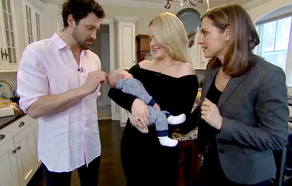 Maksim Chmerkovskiy and Peta Murgatroyd debut son Shai