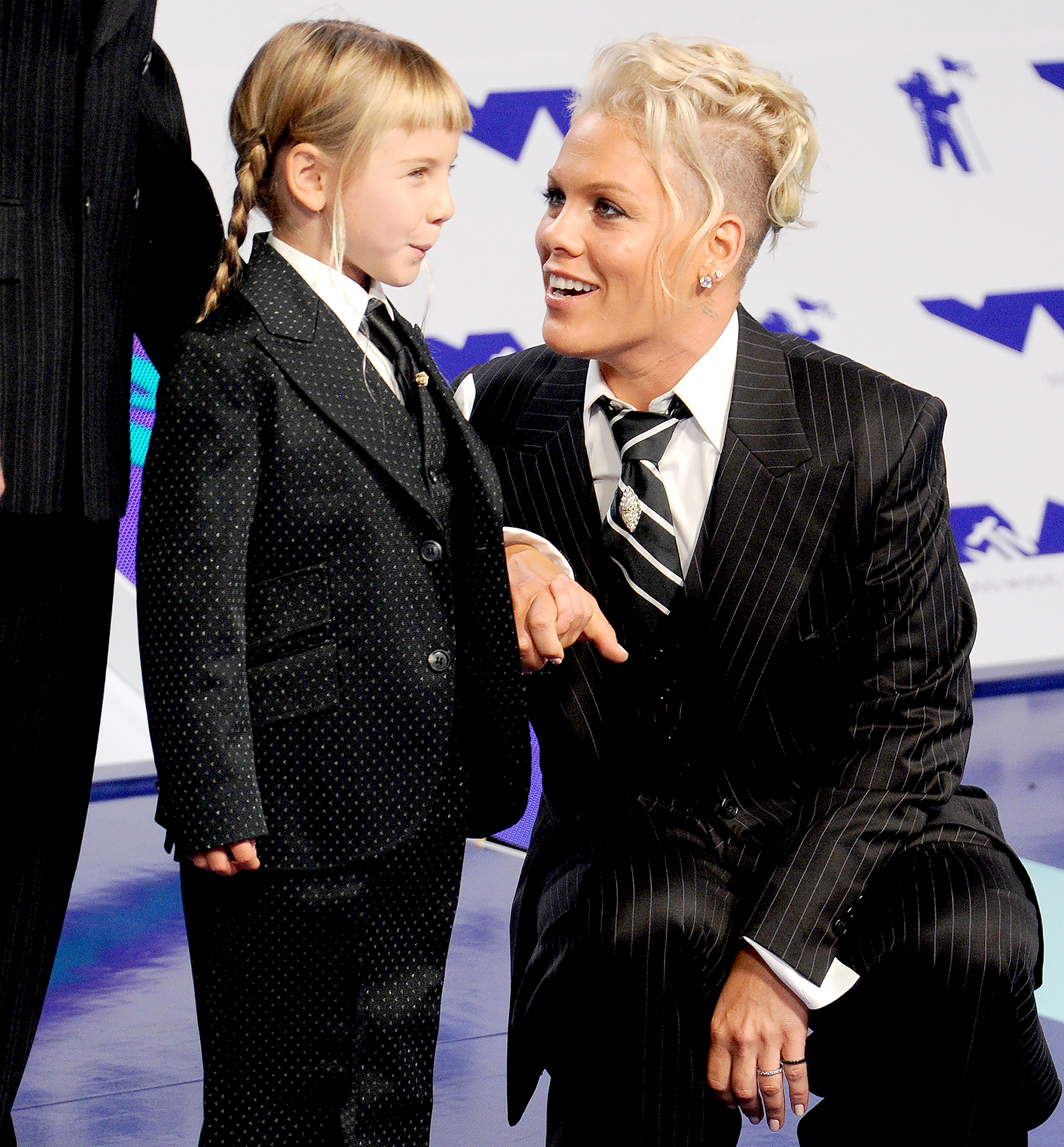 Pink and daughter Willow Sage Hart arrive at the 2017 MTV Video Music Awards at The Forum on August 27, 2017 in Inglewood, California.