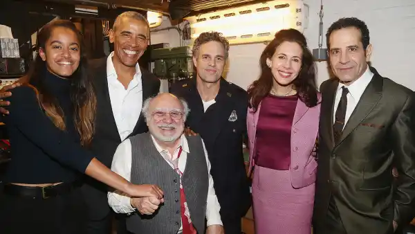 Malia and Barack Obama, Danny DeVito, Mark Ruffalo, Jessica Hecht and Tony Shalhoub