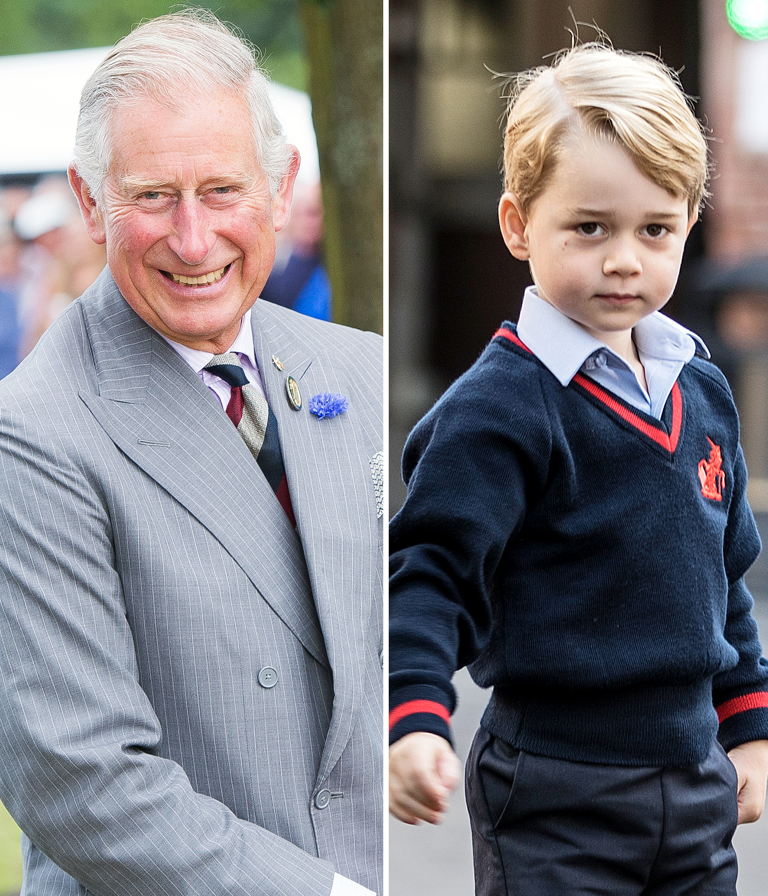 Prince Charles Prince George first day of school