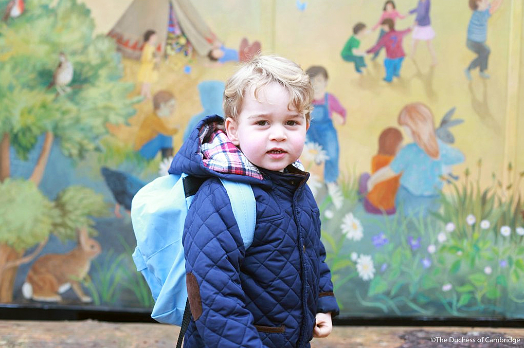Prince George on his first day of school