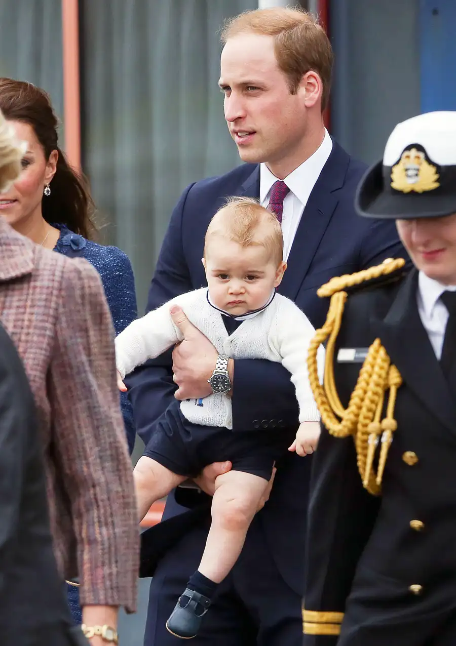 Prince George Prince William Kate Middleton grumpy