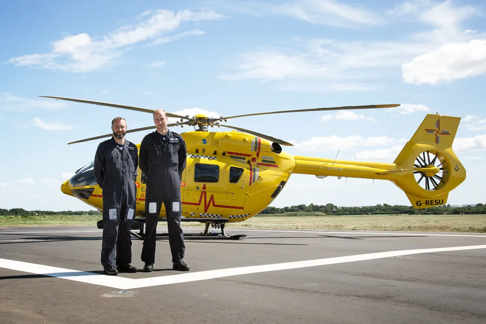 Prince William air ambulance helicopter