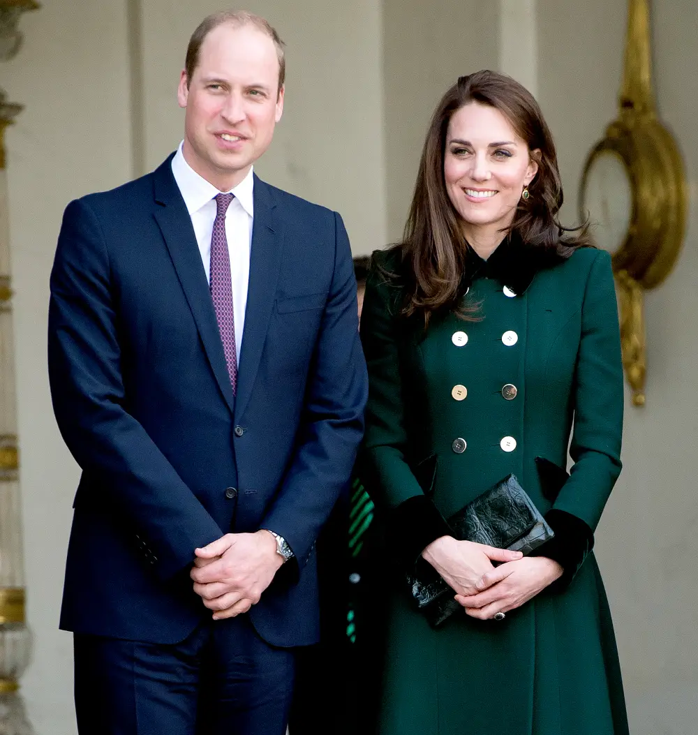 Prince William, Duke of Cambridge and Catherine, Duchess of Cambridge meet with President Francois Hollande at The Elysee Palace on March 17, 2017 in Paris, France.