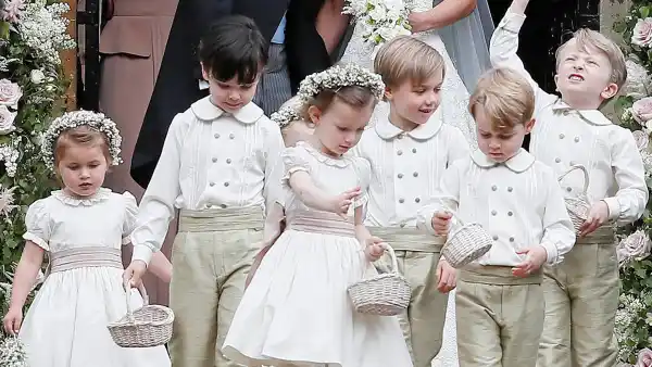 Prince George, Princess Charlotte, Kate Middleton, Pippa Middleton and James Matthews