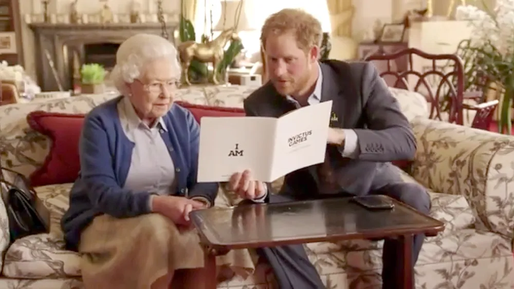 Queen Elizabeth II and Prince Harry