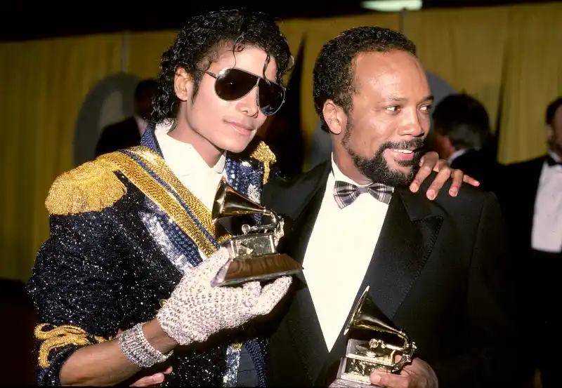 Michael Jackson with Quincy Jones at the 1984 Grammy Awards.