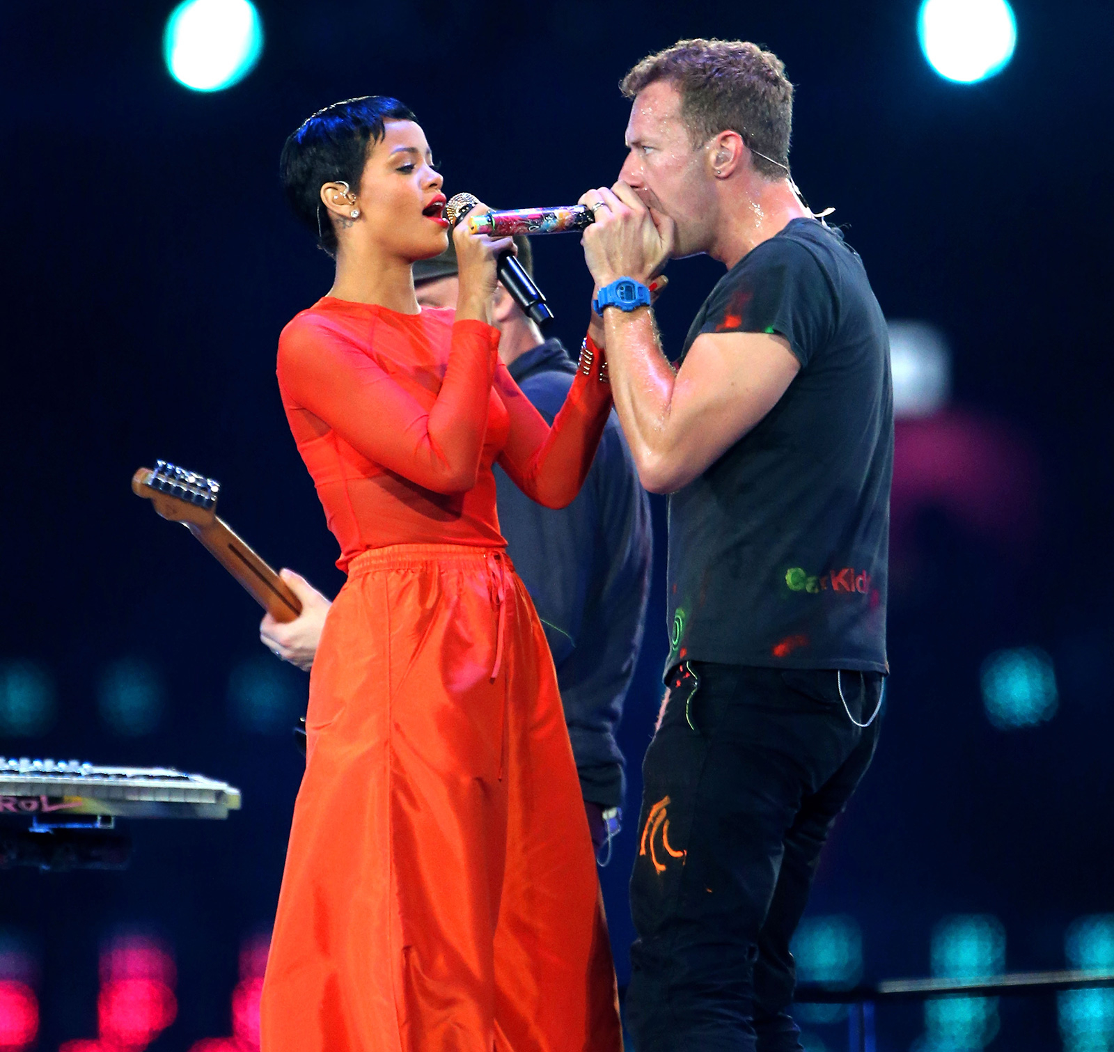 Rihanna and Chris Martin