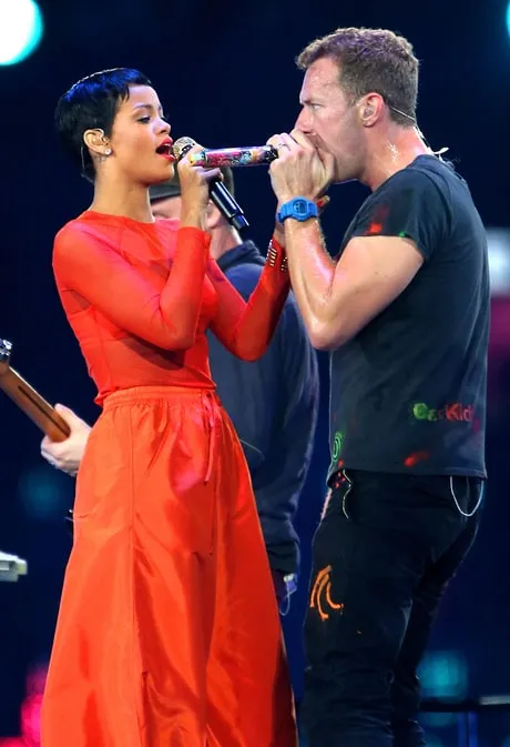 Rihanna and Chris Martin