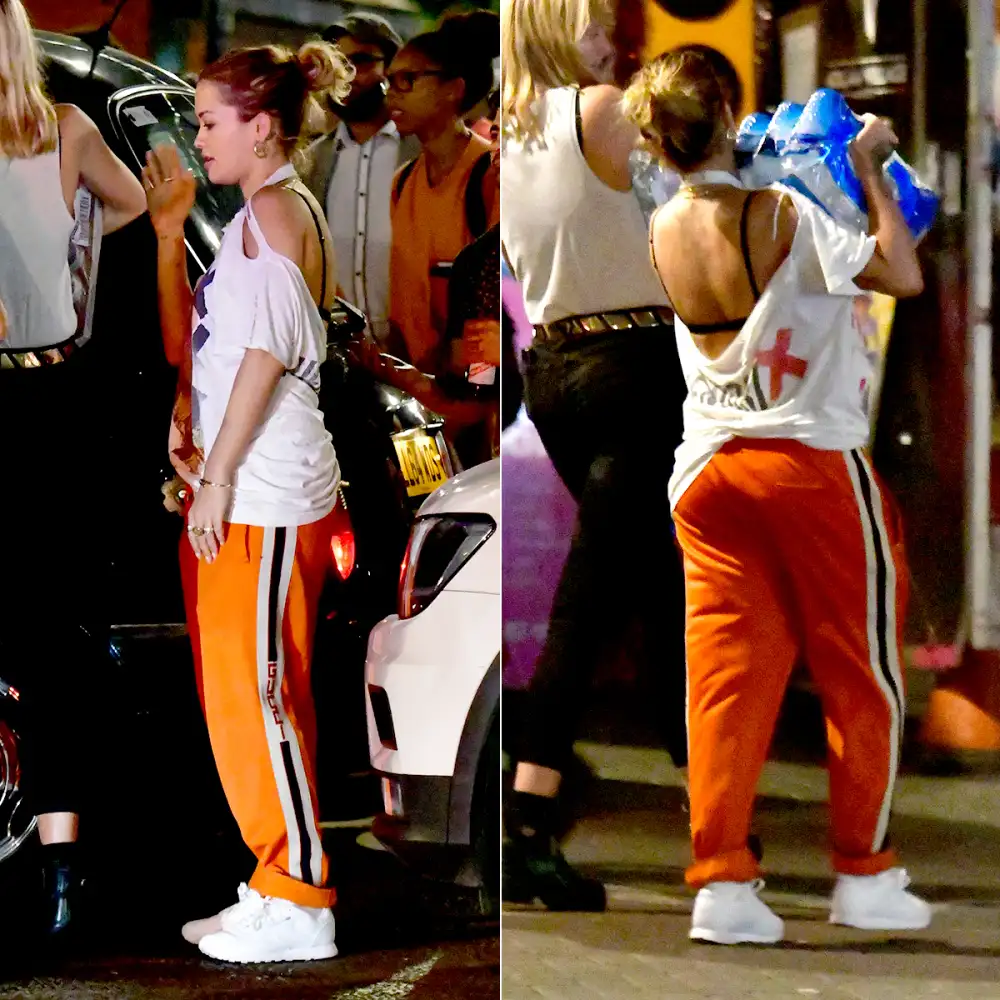 Rita Ora and friends helped out with the relief effort North Kensington, London tower block fire.