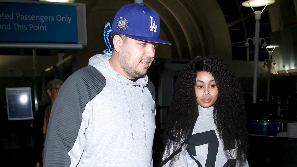 Rob Kardashian and Blac Chyna at LAX International Airport, Los Angeles, March 14, 2016.