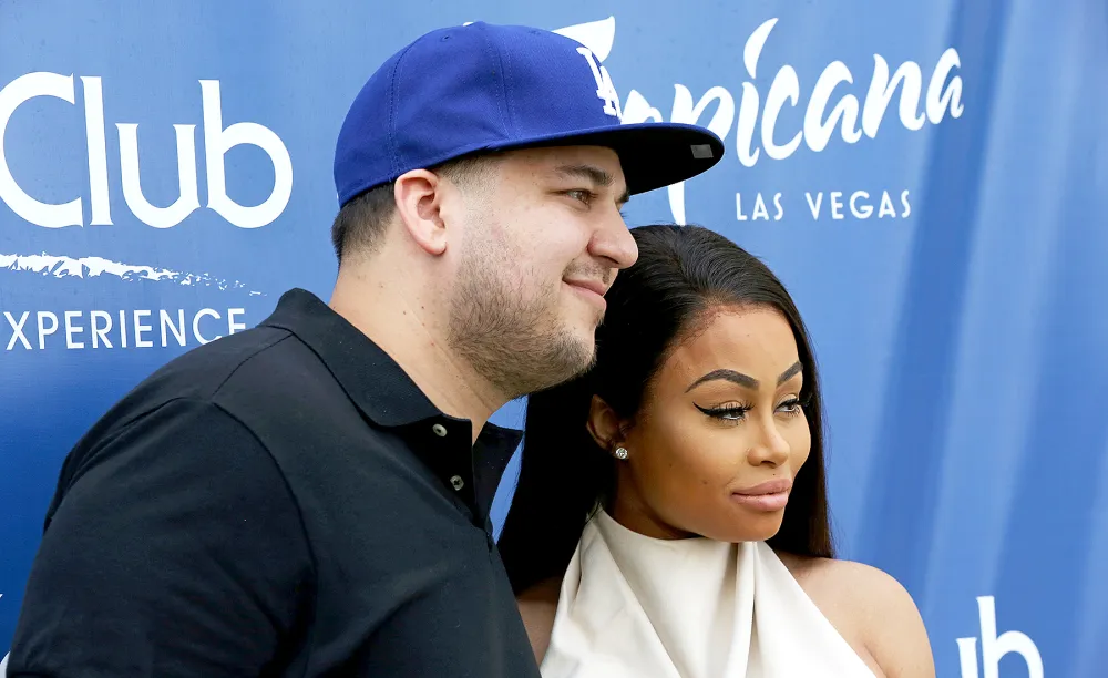 Rob Kardashian and Blac Chyna attend the Sky Beach Club at the Tropicana Las Vegas on May 28, 2016 in Las Vegas, Nevada.