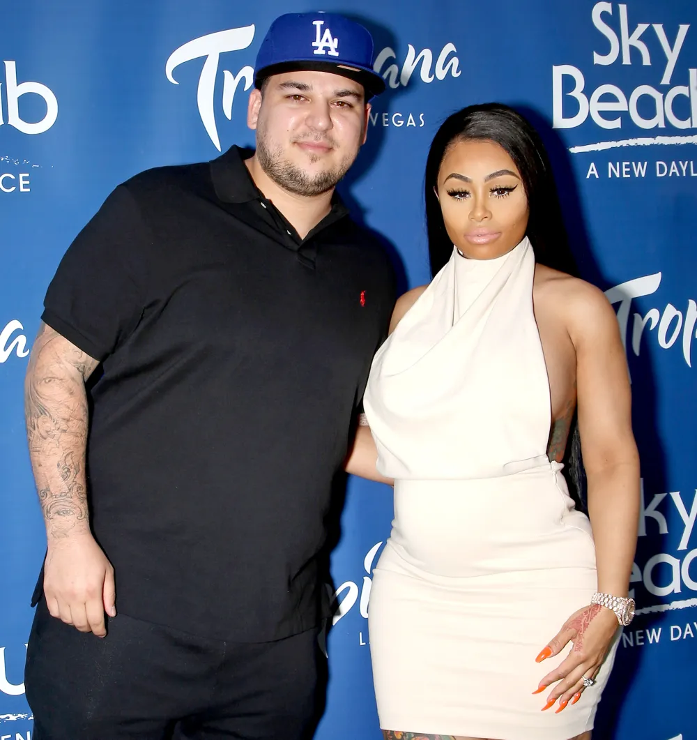 Rob Kardashian (L) and model Blac Chyna attend the Sky Beach Club at the Tropicana Las Vegas on May 28, 2016 in Las Vegas, Nevada.