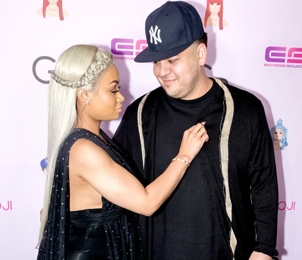 Rob Kardashian and Blac Chyna arrive at her Blac Chyna Birthday Celebration And Unveiling Of Her "Chymoji" Emoji Collection at the Hard Rock Cafe on May 10, 2016 in Hollywood, California.