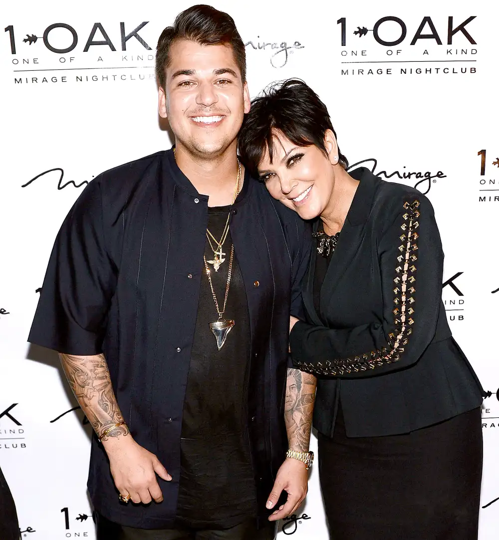 Rob Kardashian and Kris Jenner in 2013.
