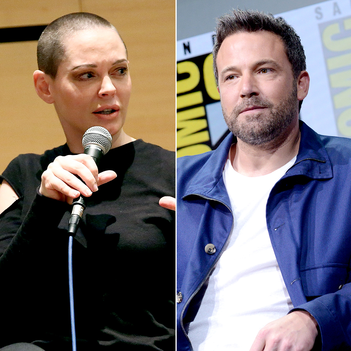 Rose McGowan and Ben Affleck