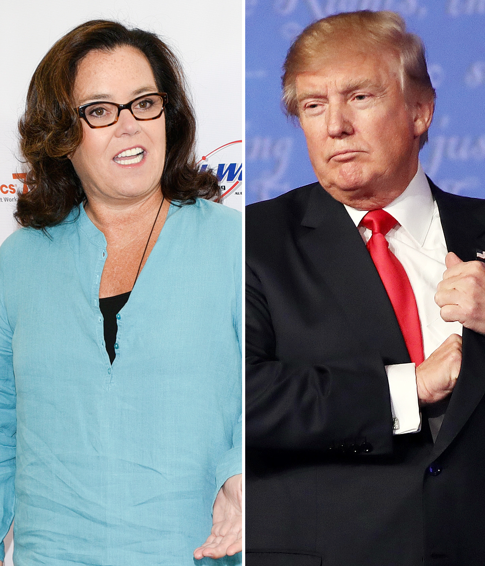 Rosie O'Donnell and Donald Trump