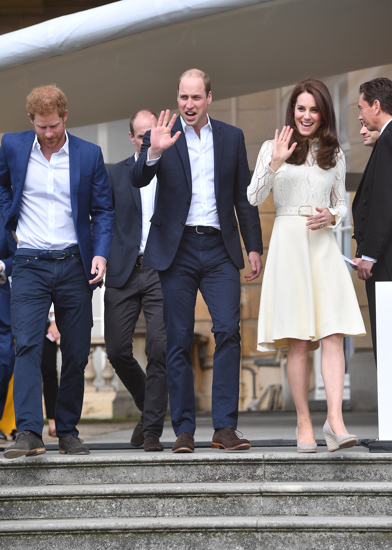 Prince Harry and William and Princess Kate