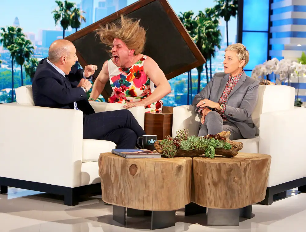 Matt Lauer and Ellen DeGeneres