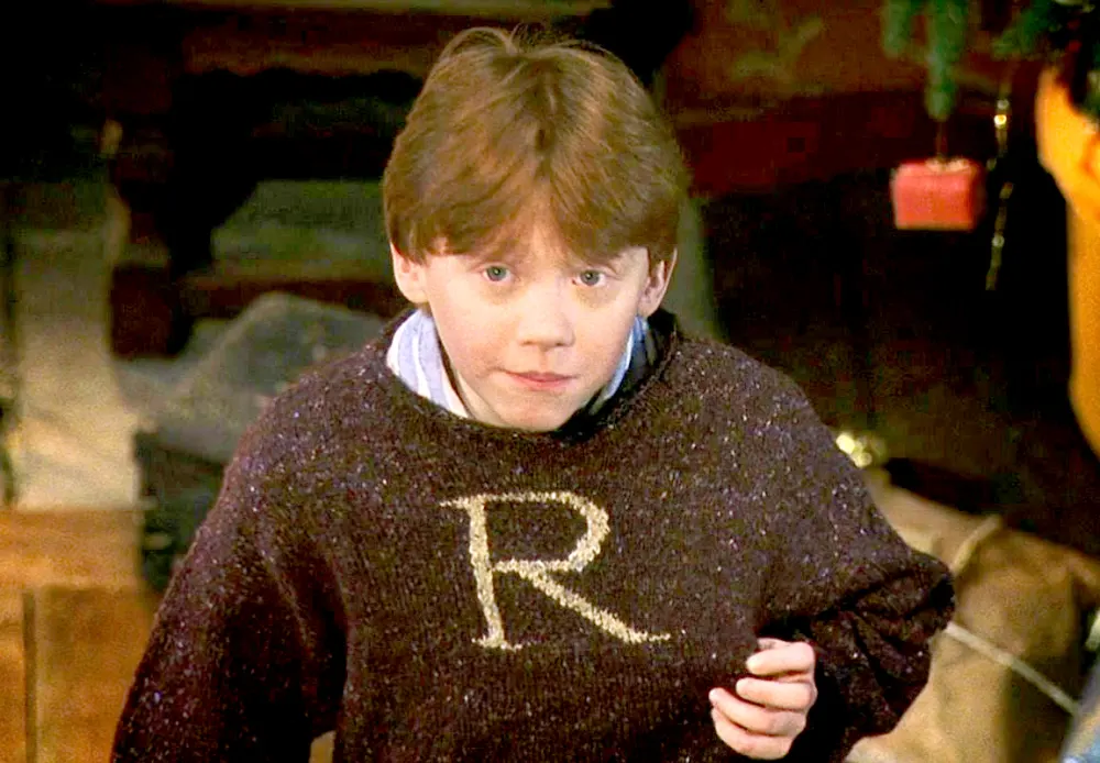 Rupert Grint as Ron in Harry Potter.
