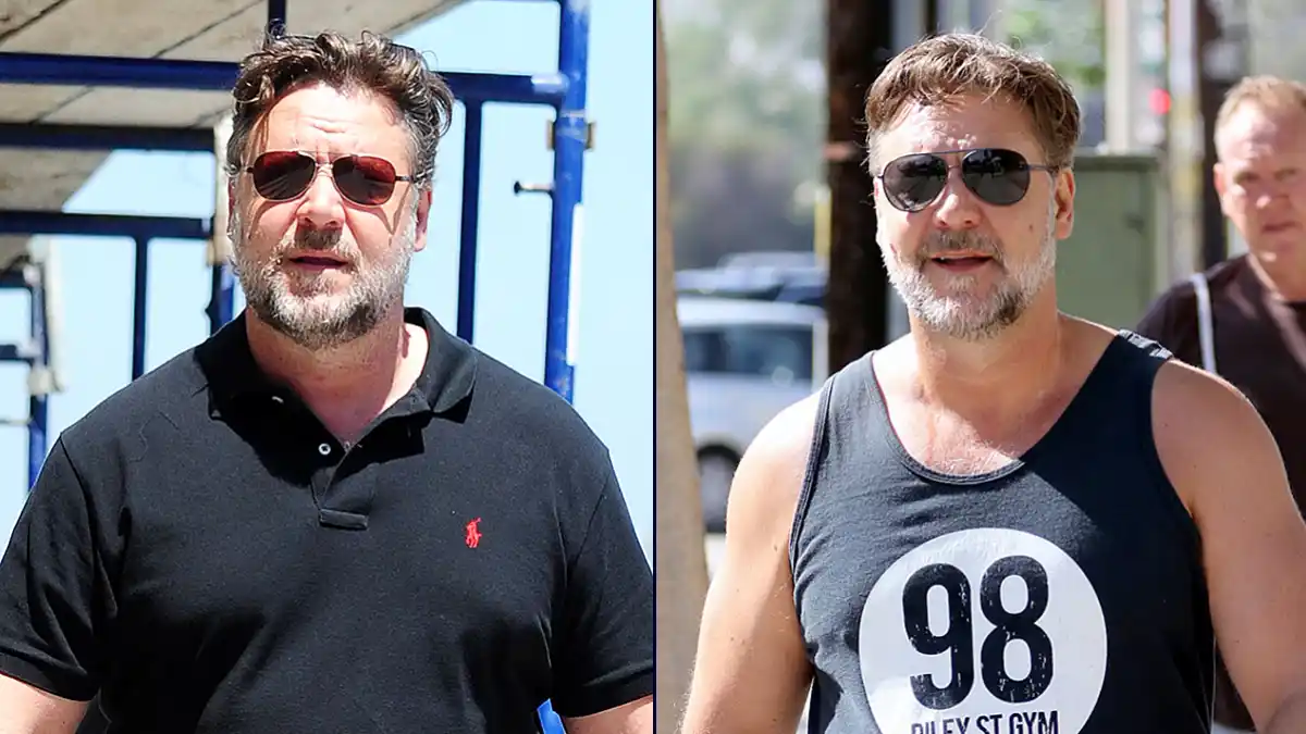 Russell Crowe goes for a run February 27, 2016.