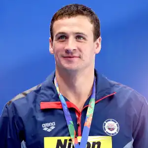 Ryan Lochte of the United States poses during the medal ceremony for the Men's 200m Individual Medley Final on day thirteen of the 16th FINA World Championships at the Kazan Arena on August 6, 2015 in Kazan, Russia.