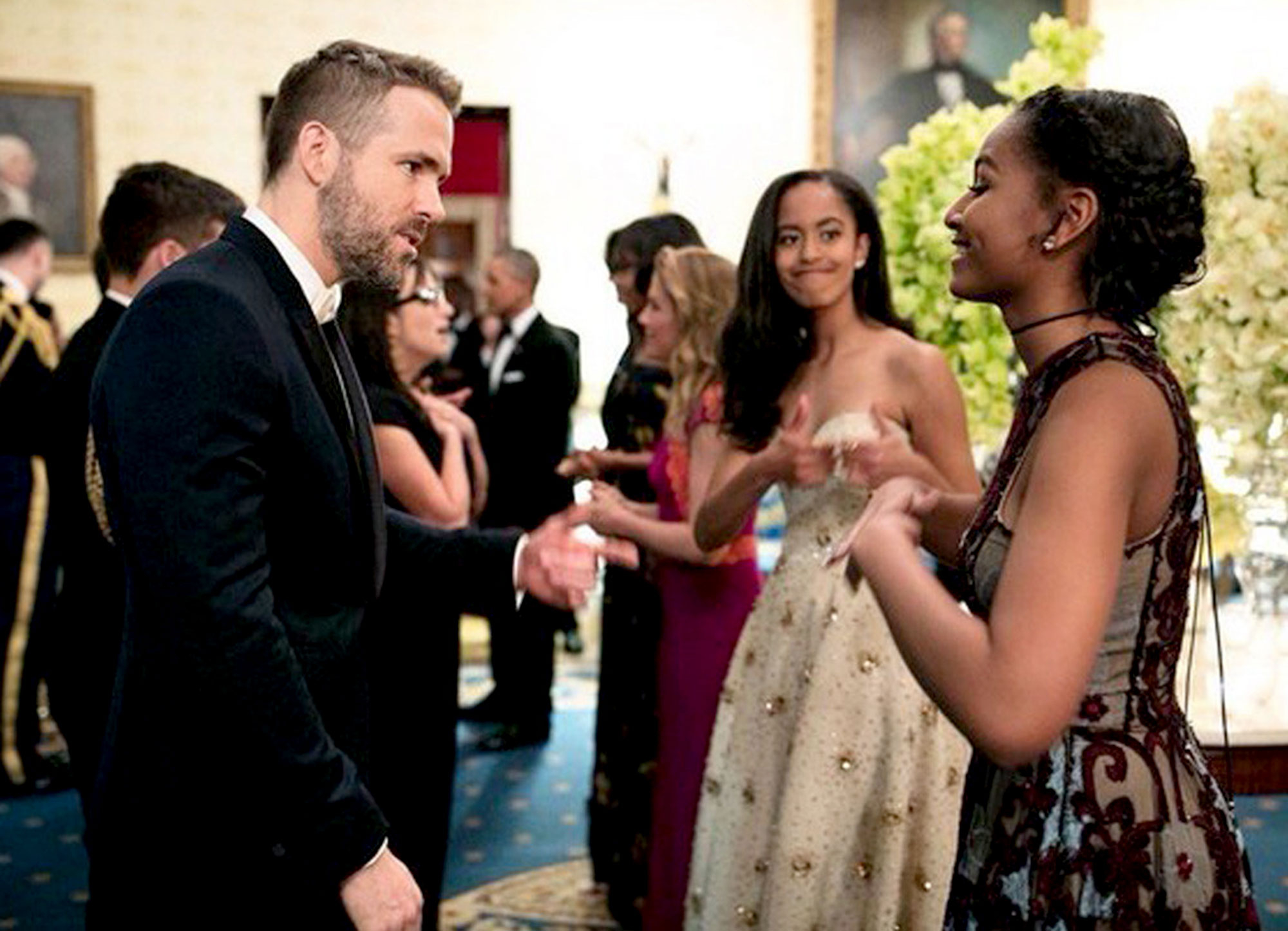 Ryan Reynolds Malia Obama Sasha Obama