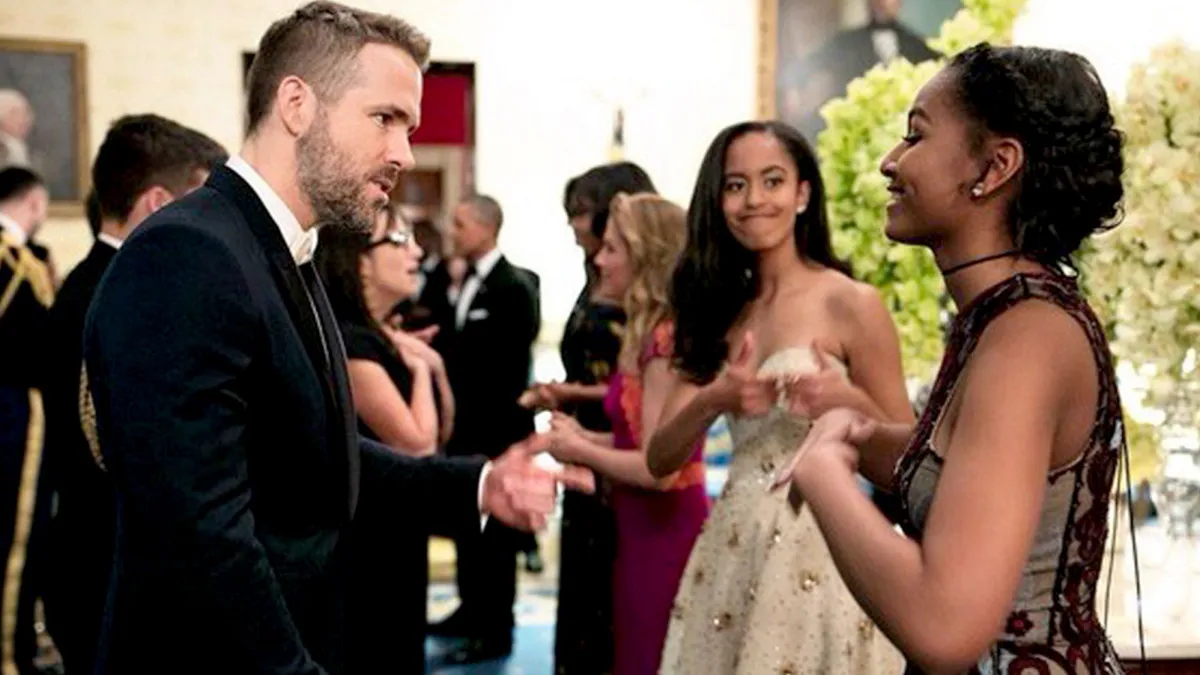 Ryan Reynolds Malia Obama Sasha Obama