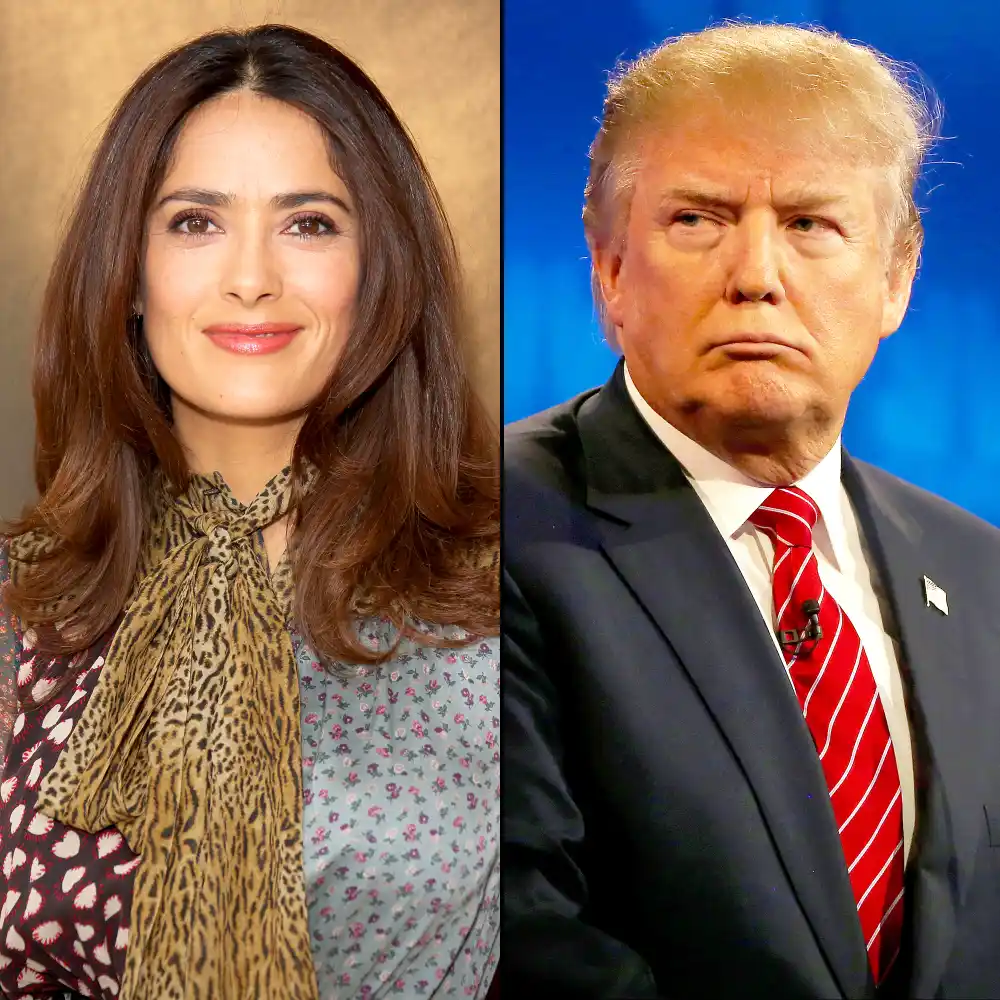 Salma Hayek and Donald Trump