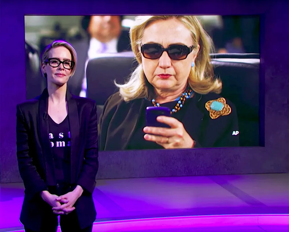 Sarah Paulson and Hillary Clinton