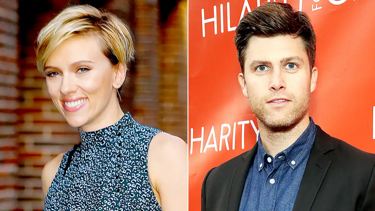 Scarlett Johnasson and Colin Jost