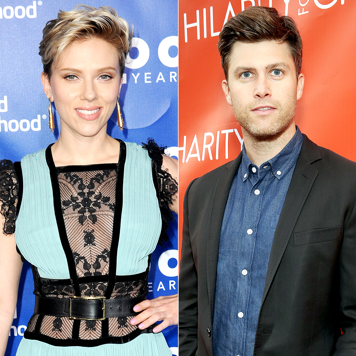Scarlett Johansson and Colin Jost