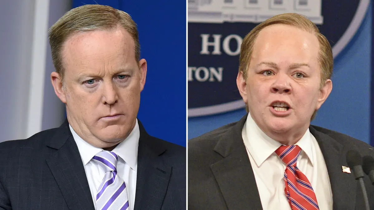 Sean Spicer and Melissa McCarthy