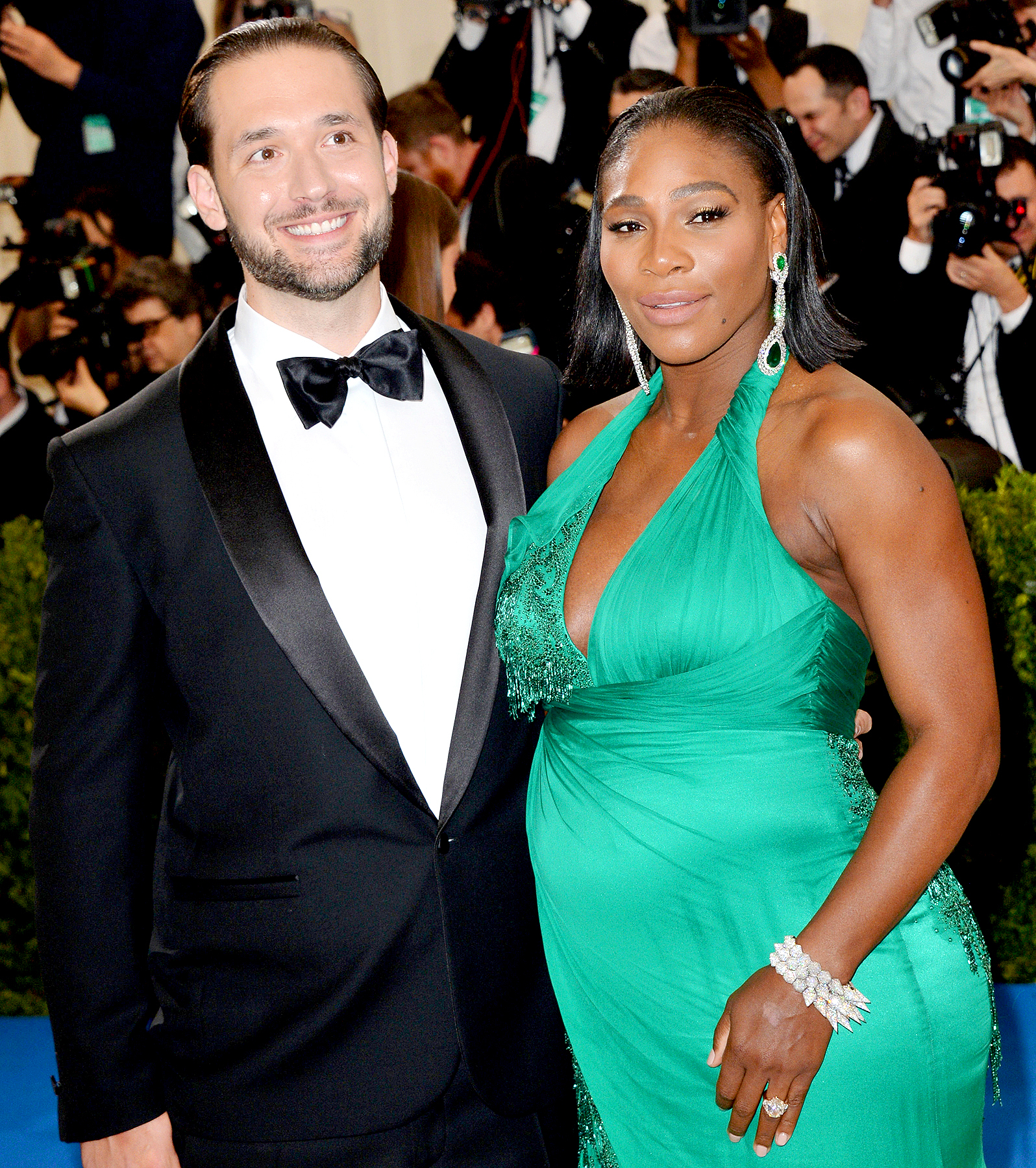 Serena Williams and Alexis Ohanian attend the 2017 Comme des Garcons-Art of the In-Between Costume Institute Gala at the Metropolitan Museum Of Art on May 1, 2017.