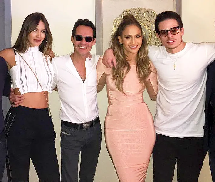 Shannon de Lima, Marc Anthony, Jennifer Lopez and Casper Smart