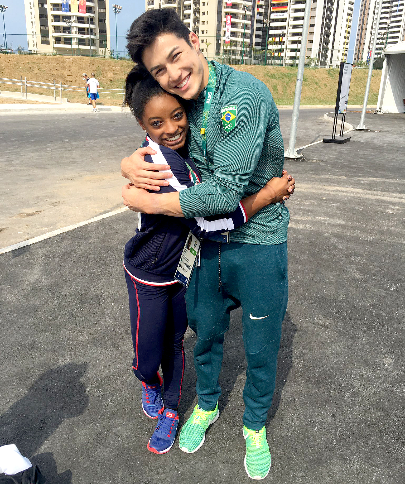 Simone Biles and Arthur Nory Mariano