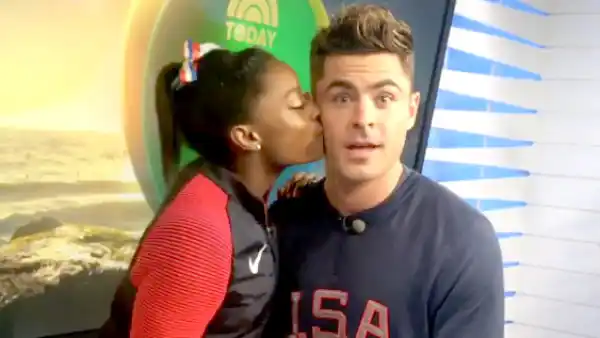 Simone Biles and Zac Efron