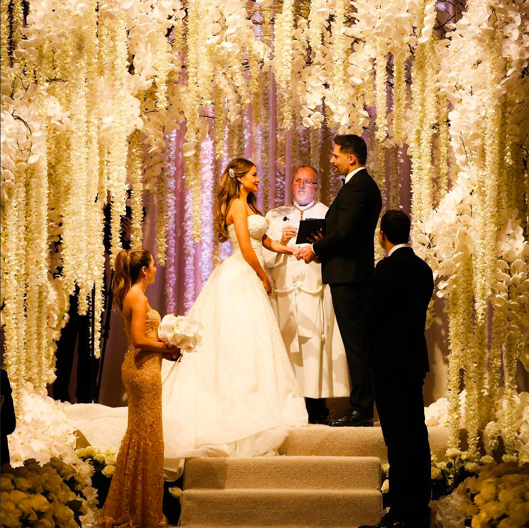 Sofia Vergara and Joe Manganiello on their wedding day