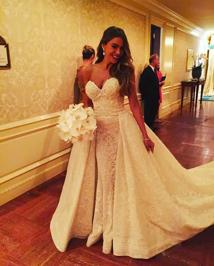 Sofia Vergara in her wedding dress