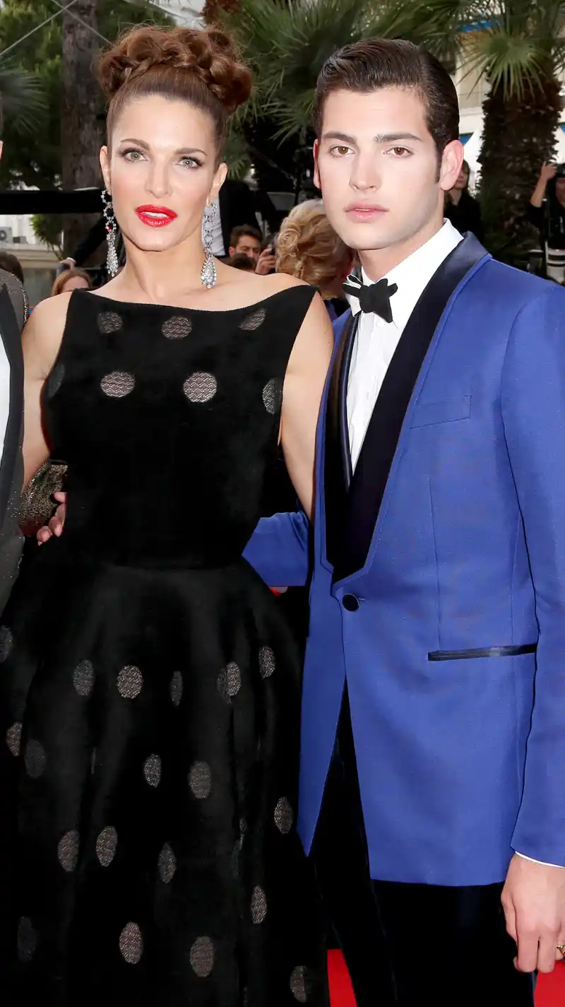 Stephanie Seymour and Peter Brant Jr attend 'The Replica Luxury Handbagsman' Gala film premiere, 67th Cannes Film Festival, France in 2014.