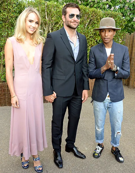 Suki Waterhouse, Bradley Cooper and Pharrell Williams