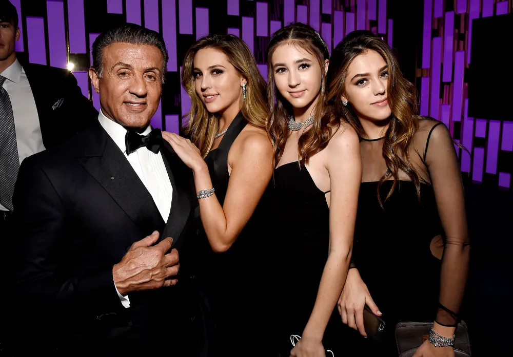 Sylvester Stallone Scarlet Rose Stallone Sophia Rose Stallone Sistine Rose Stallone