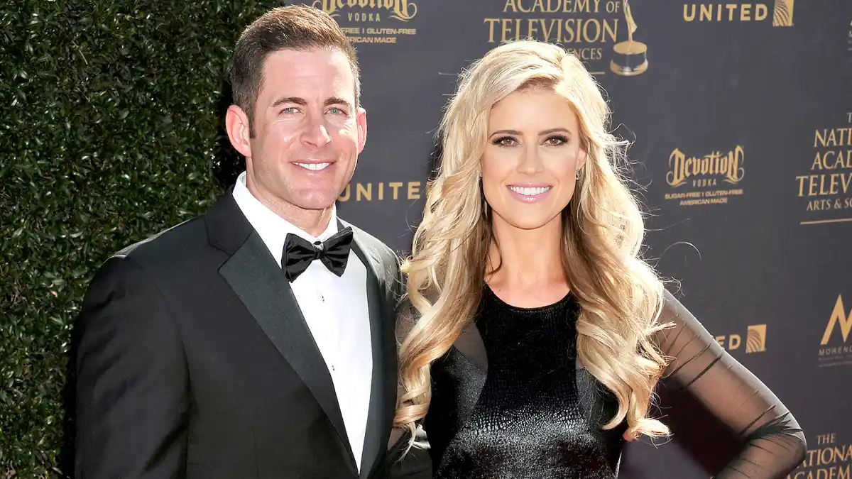 Christina El Moussa and Tarek El Moussa arrive at the 44th Annual Daytime Emmy Awards at Pasadena Civic Auditorium on April 30, 2017 in Pasadena, California.